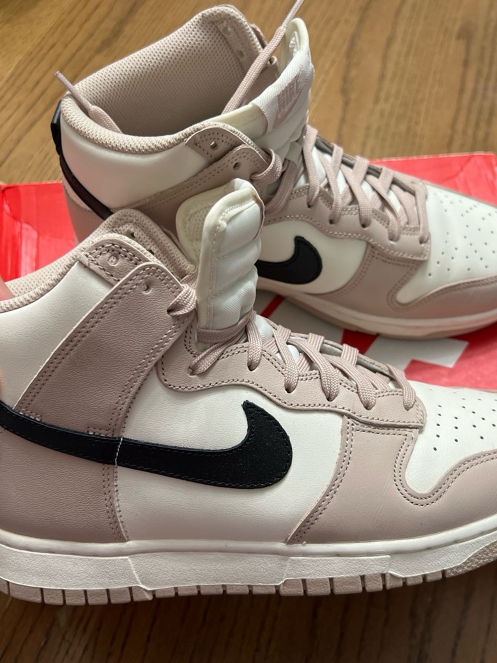 Nike Dunk High Women’s High-Top Sneakers in Blush Pink and Black